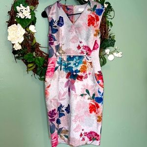 LIKE NEW Calvin Klein Floral Dress - Size 6